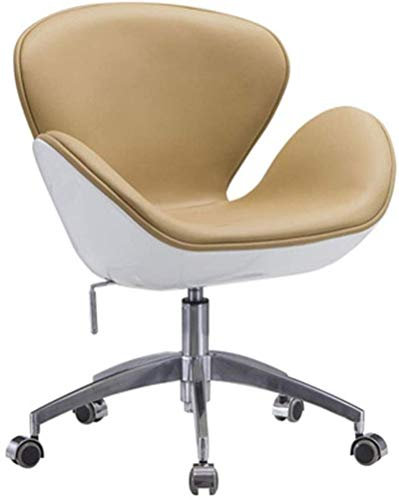 Office Chair schreibtischstuhl bürostuhl ergonomisch Bürostuhl, Friseurstuhl, bequemer Stoff-Computerstuhl, höhenverstellbar, Bürostuhl, Drehstuhl (Farbe: Beige)