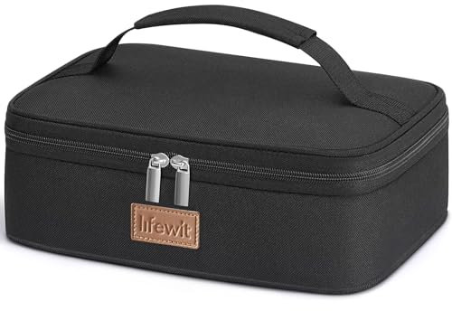 Lifewit Kühltasche Klein Isolierte für Männer Frauen, Faltbar Lunchbox Lunchtasche Isoliertasche Tragbare Kühlbox für Herren Damen für Picknicks Arbeit, Schwarz 4L