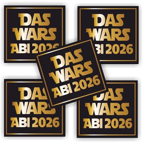 Play-Too 5 Aufkleber Flaschenetikett Abi Abitur Reifeprüfung DAS Wars 2026 | Reifeprüfung