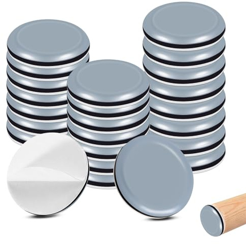 24 Stück Möbelgleiter Teflon Selbstklebend Ø30mm Rund Möbelgleiter Set | Teppichgleiter PTFE Möbelgleiter Möbel Bewegen Pads Effektiver Schutz Ihrer Möbel Stühle Böden