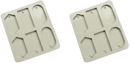 Molde rectangular ovalado de silicona para derretir cera y jabones, para hacer cera y tableta, moldes de silicona para colgar collares, joyas, fundición de resina epoxi