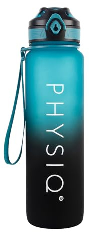 PHYSIQ Trinkflasche 1l Wasserflasche Gym Water Bottle | Trinkflaschen Sportflasche Fahrradflasche Sporttrinkflasche Fitness Flaschen | Getränkeflasche Trinkflasche Erwachsene Aesthetic Wasserflaschen