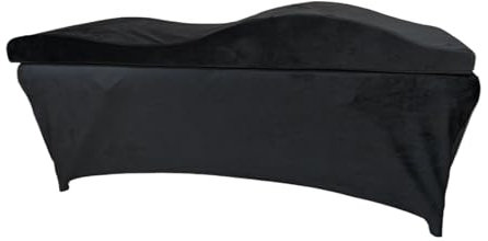 AHUFGN Wimpern Matratze Massagematratze und Bezug, Wellen-Memory-Schaumstoffbett, Schönheitssalonmatratze, Massageschaumstoff, Spa-Schönheitsbett, Gebogene Auflage(Black Mattress)