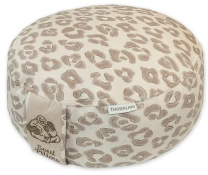 Soul Pillow Meditationskissen, Yoga Sitzkissen 15 cm hoch, Ø30cm mit Dinkelfüllung, Bezug waschbar, Sitzkissen Boden für Meditation und Yogakissen rund, OEKO TEX 100