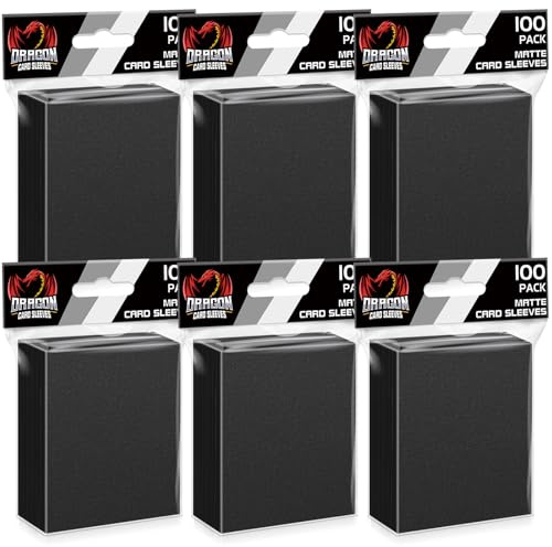 600 Stück Schwarze Kartenhüllen, Standardgröße Sammelkarten Karten Hüllen | 66 x 91 mm Plastikhüllen, Sammelkartenhüllen Perfekte fit für Sportkarten, Baseballkarten, MTG, Footballkarten