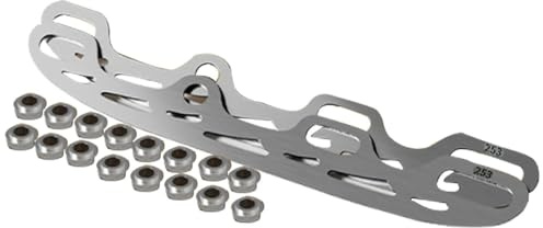 pistro Lame per pattini in acciaio inox (set da 2 pezzi), parti di ricambio per pattini in linea e hockey su ghiaccio, installazione facile, 25,3 cm