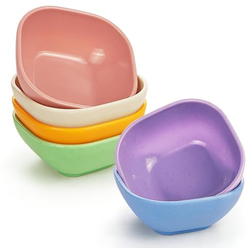 Dip Bowls Set of 6 150ml, Reusable Plastic Dipping Bowls Soy Sauce Plate | Mini Appetizer Bowls for Side Dishes, Condiment Server for Tomato Sauce, Ketchup, BBQ, Party(Color)