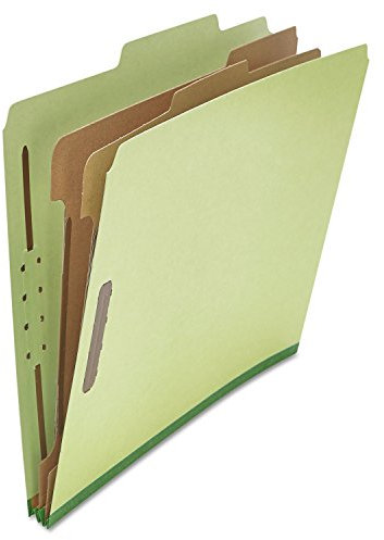 Universal UNV10271 Ordnungsmappen aus Presskarton, 2 Trennblätter, 6 Fächer, Grün (10 Stück)