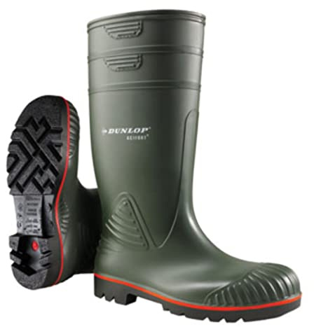 Dunlop Protective Footwear, A442631, Acifort Heavy Duty Full Safety, Vert Foncé/Rouge, Taille 44 EU