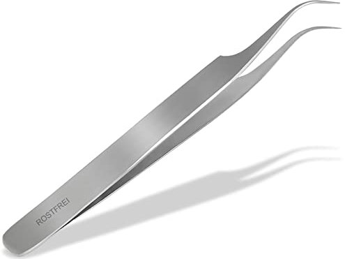 InstrumenteNrw Premium Zeckenpinzette Zeckenzange Edelstahl Zecken Pinzette Hunde Katzen rostfreier Qualitätsstahl (Silber Modell 1)