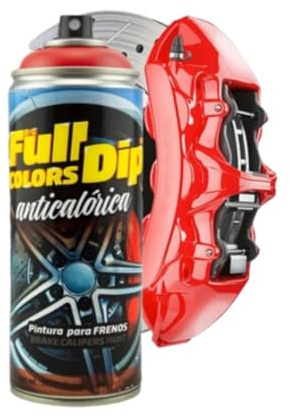 AutoFullCar - Spray Pintura para Pinzas De Freno Rojo - Anticalórica Acrílica FullColors by Full Dip - Válido para Pintar 4 Pinzas - Formato Spray 400 ml. (Rojo)