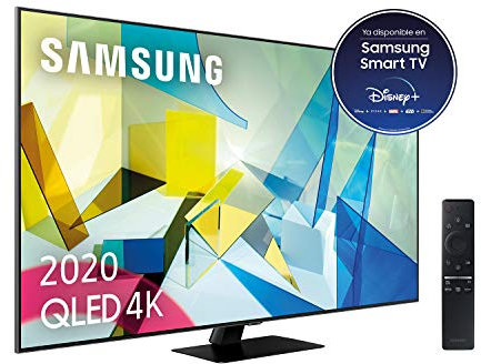 Samsung QLED 4K 2020 50Q80T Smart TV 50 tum med 4K UHD-upplösning, Direct Full Array HDR 1000, 4K artificiell intelligens, HDR 10+, Ambient Mode+, One Remote Control och integrerade röstassistenter