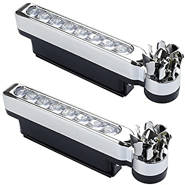 LED Tagfahrlicht, 2 Stück Windbetrieb Tagfahrleuchten, 180° drehbar Wasserdicht Sicherheitssignalleuchten für Auto KFZ SUV Universalfahrzeug