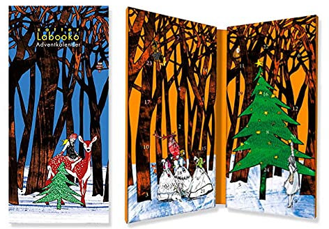 Zotter Adventskalender – Labooko Adventkalender – aufklappbarer Adventskalender mit 24 unterschiedlichen Schokolodensorten - pure Schokolade, 192g