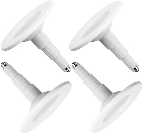 Jolux 5/6 Inch LED Can Lights Adjustable Recessed Retrofit Downlight,12W=60W,5000K Daylight, 800LM,Dimmable,ETL Damp Rated Conversion kit, Recessed Lighting Install,Flat Trim, E26 Base,4-Pack