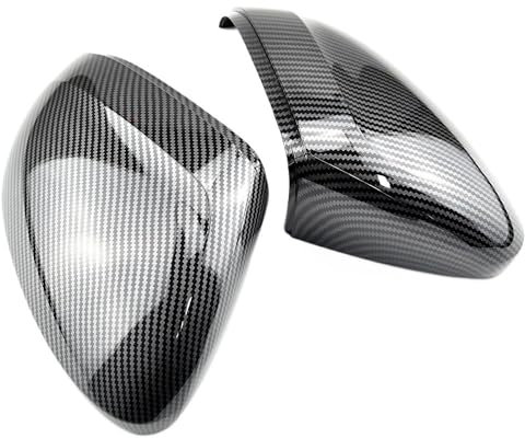 Rückspiegel Spiegelkappen Carbon Look Schwarz Auto Seite Rückspiegel Abdeckung Shell 3G0857537H 3G0857538H Für VW Für Passat B8 2016 2017 2018 2019 Spiegelkappe(Carbon Look Black)