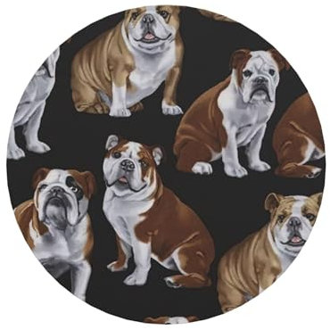 Englische Bulldoggen verschönern die Ästhetik Ihres Zuhauses mit unseren runden magnetischen Kühlschrankmagneten, verschiedene Themen