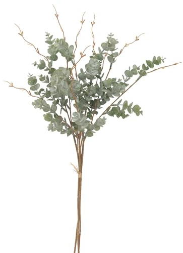 2474U Kunstzweig Eukalyptus Büschel ca. 65 cm Naturgetreu Trockenzweig imitiert
