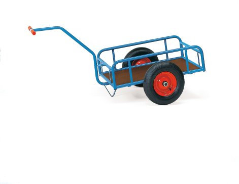 Fetra Transportgeräte mtmecm2 1 Spindel, 845 mm x 545 mm Plattform, Rad Schubkarre Ø 400 mm x 100 mm, 830 mm Höhe