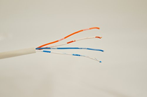 10 MTR BT CW1308 WHITE TELEPHONE CABLE 2 PAIR OR 4 CORE FOR INTERNAL USE