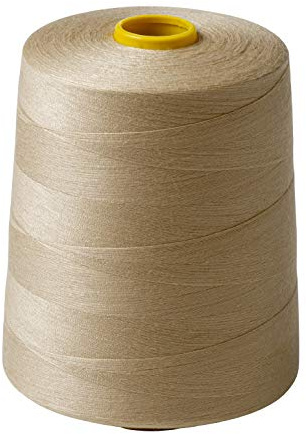 IPEA Filo da Cucito per Macchina da Cucire e Tagliacuci – Grande Bobina da ben 9000 metri (10000 yard) – Filato in Poliestere per Cuciture – 3 Colori a Scelta – Beige – Altezza 12 cm