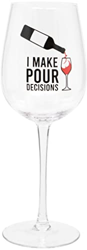 'I Make Pour Decisions' humoristiskt vinglas, 420 ml
