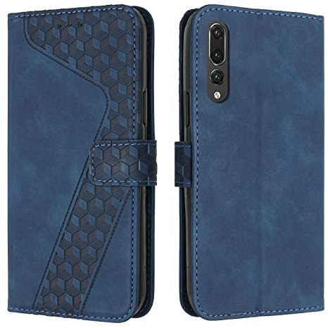 OKZone Funda para Huawei P20 Pro, PU Cuero Flip Carcasa Fundas Móvil de Tapa Libro Caso Piel PU para Huawei P20 Pro, Billetera Case Telefono Cubrir Móvil Phone Cover con Cáscara de TPU (Azul)