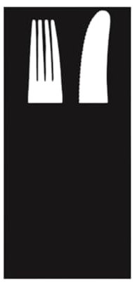 200 Pieces Pocket Napkins Dry Paper Cutlery Holder 30x40 (Black)