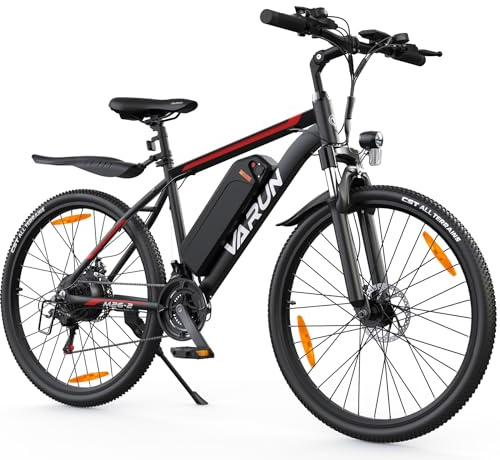 VARUN E Bike, 26 Zoll E-Mountainbike Elektrofahrrad mit 48V Batterie, Aluminium Rahmen, Professionelle 21 Gang, Reichweite 40-80KM, geeignet für Stadtstraßen Bergpfade