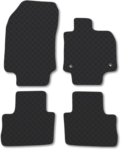 Fits Toyota RAV4 (2019-2025) 3mm Rubber Car Floor Mats | Tailored Fit Heavy-Duty Rubber Floor Mats Waterproof Durable Custom Fit Water Resistant Easy-Clean