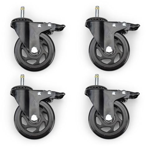 Grillrost.com Das Original Premium Ersatz-Rollen Set mit 100mm Durchmesser - Passend für Broil King Baron