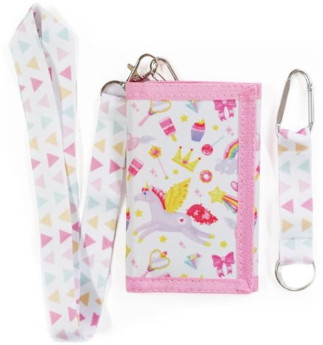 ZHONYEE Kids Wallet with Lanyard for Boys Ages 4-12 Trifold Toddler Wallet Zippered Coin Pocket Card Holders for Children Birthday Gifts