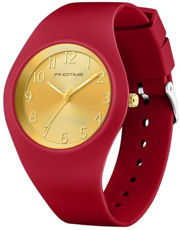 findtime Uhr Damen Armbanduhr Jelly Süßigkeiten Farbe Buntfarbig Frauen Uhren Analog Quarz Damenuhr mit Silikonarmband Wasserdicht Sportuhr für Mädchen Kinderuhr Junge Uhren Kids Watch