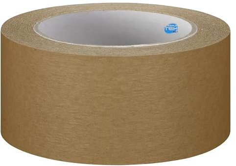 SIMPLETEK - 1 X Rouleau Ruban Adhésif Papier Marron E-Commerce Emballage Déménagement Packs Eco 100% Recyclé 50 mètres X 50 mm (1 pièce)