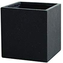 Vasi Per Piante Da Giardino Per Esterni E Interni, Grandi Vasi Per Fiori In Cemento Nero, Per Esterni, Giardini, Cortili, Case, Ristoranti, Uffici, Vasi Per Fiori Quadrati De,Black-Grey