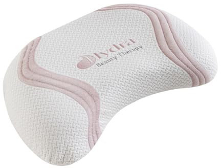 MEFOPILO Memory Foam Beauty Pillow for Sleeping 26.77x13.78x2,76 + 0.79 inches Pad, Hydra Extract Pillowcase, Anti-Wrinkle, Ergonomic Neck Support Pillow, Back, Stomach, Side Sleeper, White
