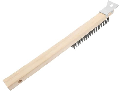 TOYANDONA Wooden Handle Pizza Brush for Oven Cleaning Pizza Stone Cleaning Brush Sturdy Bristles Easy to Use and Store