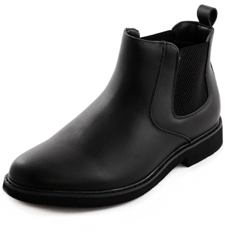 Toocool Stivaletti Uomo Chelsea Eleganti, Scarpe Stivali Beatles in Pelle Sintetica, Polacchini Classici da Uomo per Cerimonia, Lavoro, Tempo Libero LO-Y28 [43, 09559 Nero]