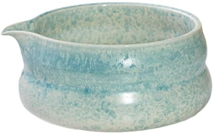 JISADER Cuenco japonés de cerámica para Matcha, Cuenco de con para Mezclar té Tradicional, Ideal para el Comedor, el hogar y para, Azul
