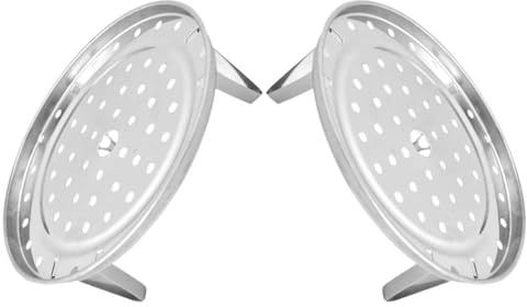 Veemoon Juego de 2 Rejillas para Cocinar al Vapor de Acero Inoxidable 22 CM Soporte Estable de Tres Patas para Olla Estante Versátil para Vapor Verduras Pescado y Dumplings Cocina