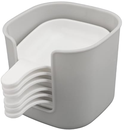 AUNMAS Juego de Cuencos para, Platos de de Plástico PP con Caja de Almacenamiento, Bandeja Multifuncional para Servir Condimentos de 6 Piezas para s, Condimentos, Refrigerios, Frutas,