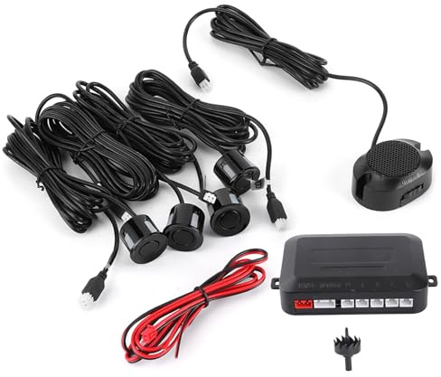 XUXHOU Bilparkeringssensorer ABS Reverse Parkeringsradarsystem 12V DC 0 Till 6,6 Fot Detektering 80dB Summer 40kHz Vattentät Dammtät för Backningshjälp i Bilar SUV Lastbilar