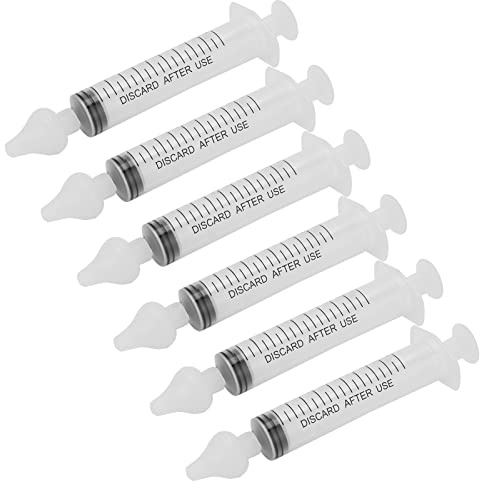 Irrigateur nasal pour bébé, irrigateur nasal 10 ml débits d'eau uniformes portables pour les soins de la cavité nasale des enfants pour le nez qui coule bloqué 6 pièces