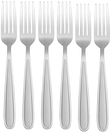Oneida H001006BL20 Jordan Sandblasted Everyday Dinner Forks, Set of 6