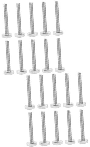 Angoily 20pcs Track Bolt Stainless Steel T Slot Bolt for Sliding Applications T Shape Screws for Accessories