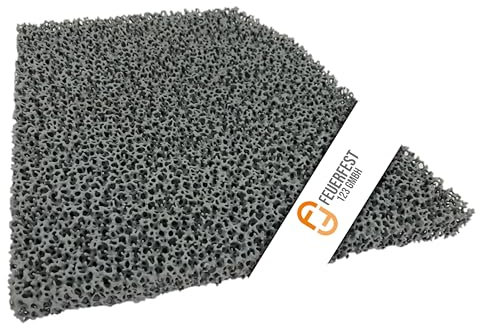 Feuerfest 123 - Feinstaubfilter Kaminofen Angeschrägt 236x219x25 mm, Kompatibel mit Hark, Feinstaub Rußfilter zum nachrüsten Kamine & Öfen, hitzebeständig bis 1.650 °C