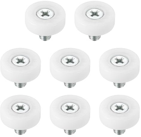 PATIKIL 19 mm Rulli cassetto, 8 pz Ruote di ricambio per puleggia per cassetto in plastica con puleggia piccola