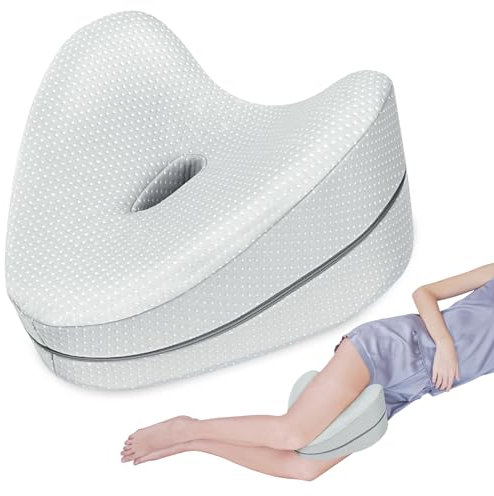 SAHEYER Kniekissen für Seitenschläfer, Orthopädisches Memory Foam Bein-Kissen Ergonomisches Seitenschläferkissen Knie-Kissen Von zur Knie und Beine entspannen, Schwangerschaft, 30×26×17CM