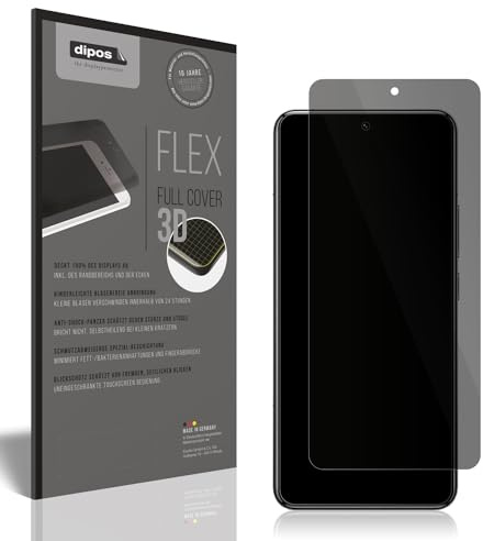 dipos FLEX Blickschutzfolie für Xiaomi 14 Ultra | Privacy Displayschutz matt, 2-Wege Sichtschutz, Full Cover, selbstheilend, blasenfrei, Fingerprint-kompatibel, selbstklebend