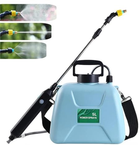 5L Elektro Gartensprüher Drucksprüher Elektrisch Drucksprüher 2400mAh Akku bis 60cm Länge für Gartenpflanzen Sprühreinigung